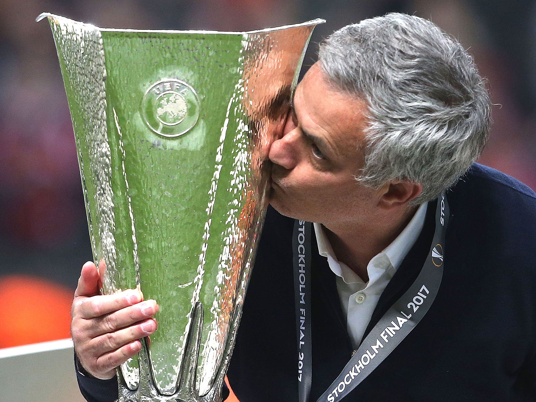 Jose Mourinho cut a jubilant figure in Stockholm