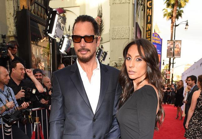 Late artist Chris Cornell with his wife Vicky at the premiere for 'The Promise' in Hollywood