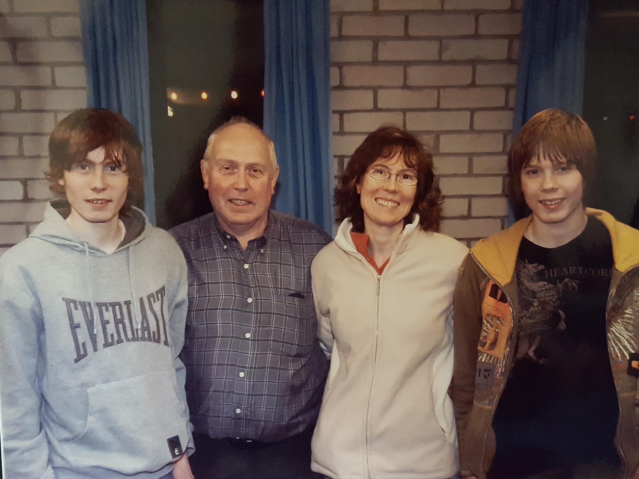 Jacques and Torin pictured before their death with Ray and Sarah Lakeman. Jacques was training to become a chef, and Torin was a student. (Ray Lakeman )