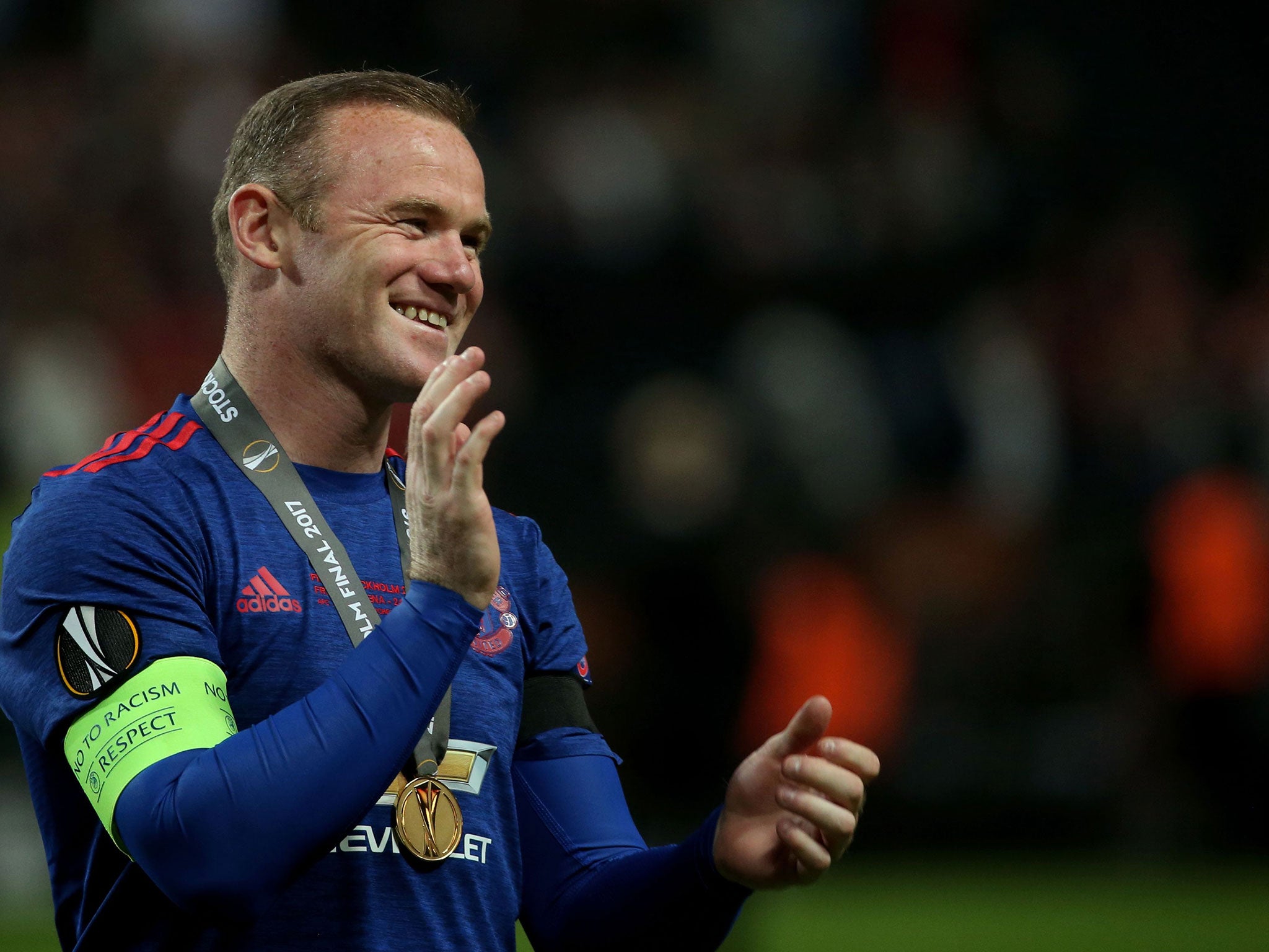 Wayne Rooney celebrates after Wednesday's victory