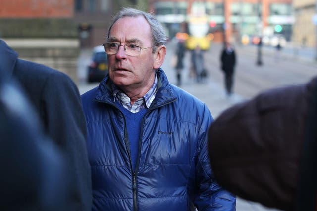 Former television weather presenter Fred Talbot arrives at court