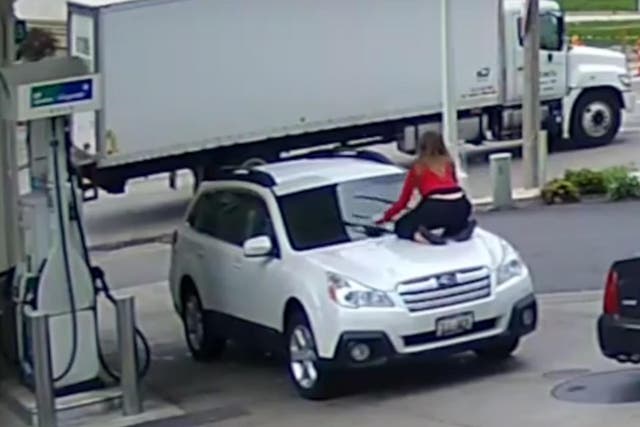 Melissa Smith jumped on the hood of a moving car to prevent a carjacking in Milwaukee, Wisconsin
