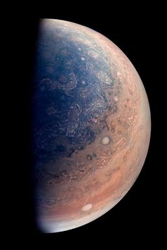 Jupiter seen by Juno