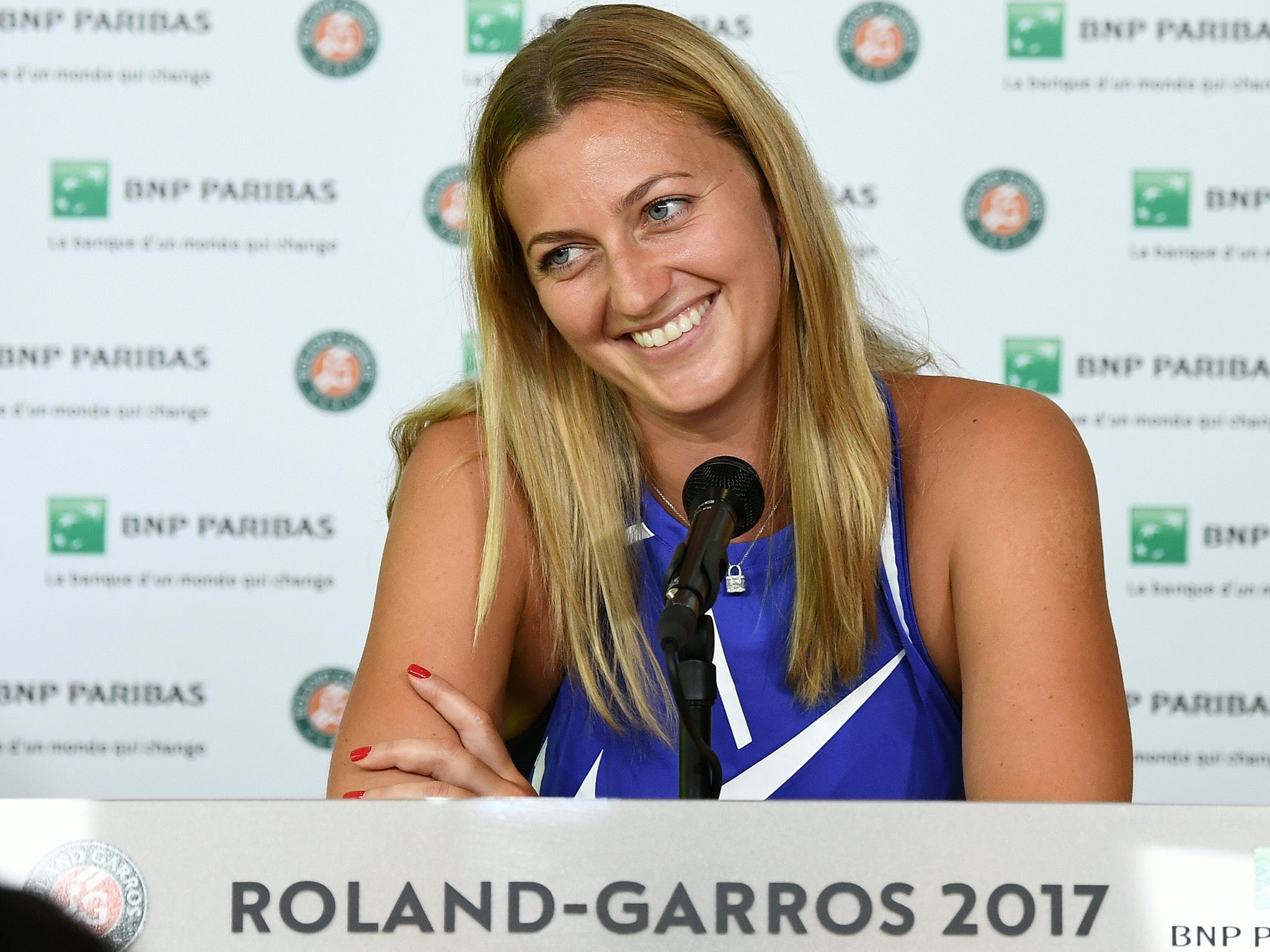 Petra Kvitova is happy to simply being able to walk out on court again