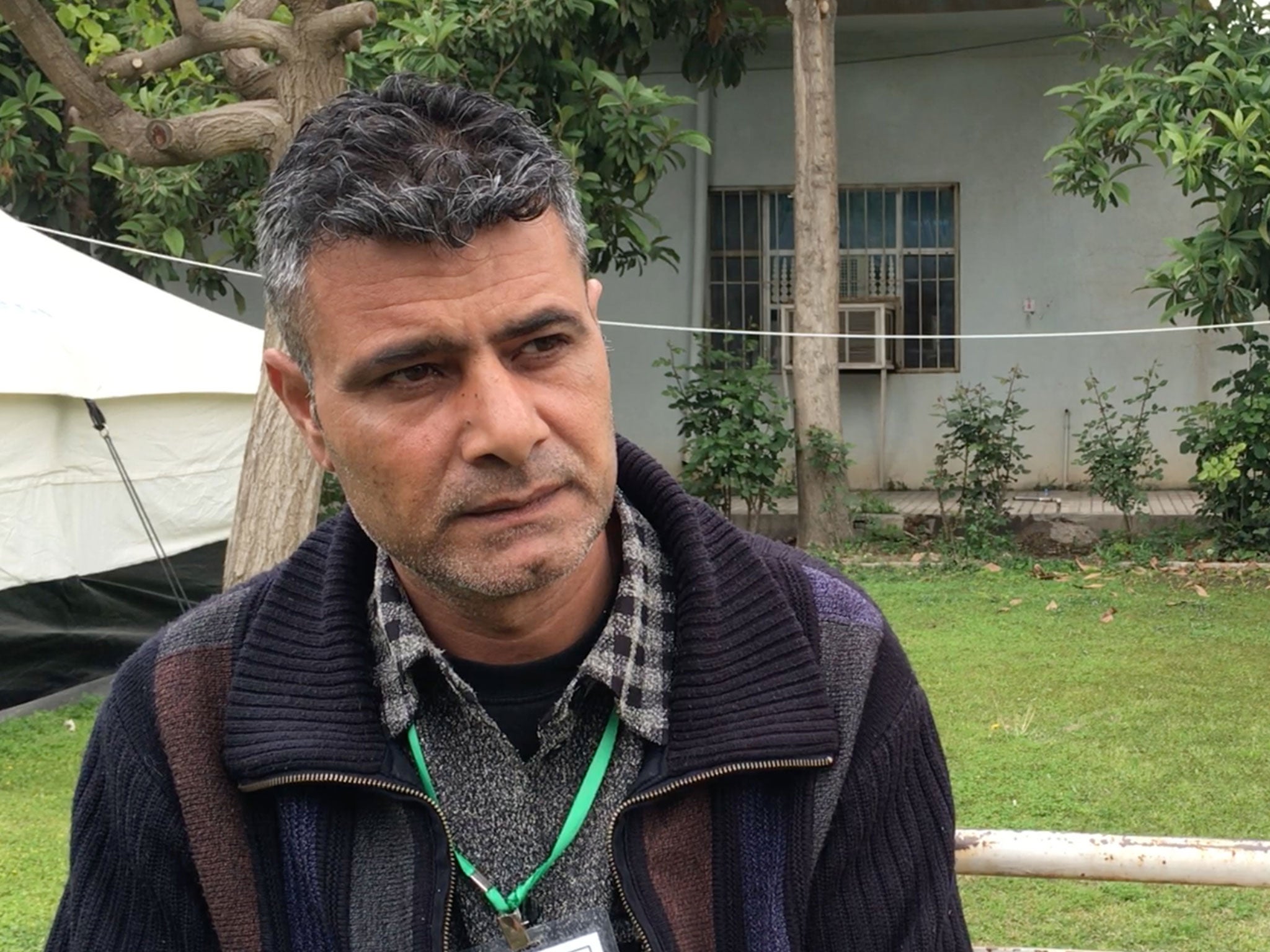 Abid, 45, saw his wife and son killed in an explosion as they tried to flee Mosul