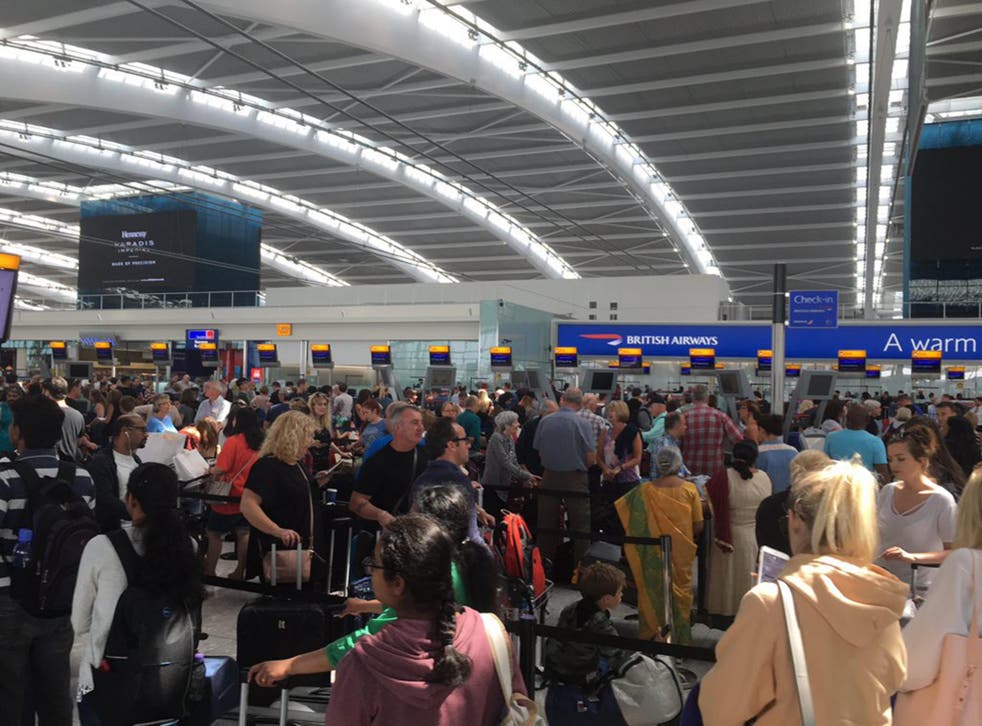 Scores of travellers were left frustrated after British Airways was forced to ground all flights due to a global outage