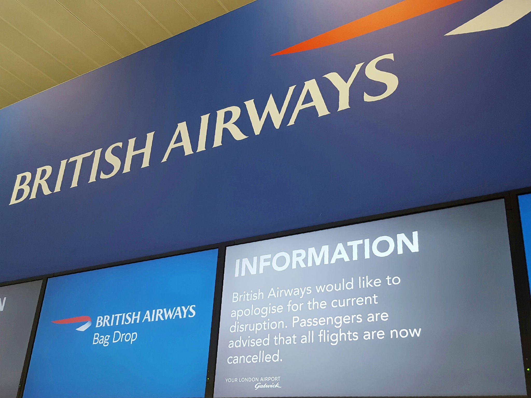 British Airways was forced to cancel all flights from Gatwick and Heathrow as a result of the disruption leading to the cancellation of around 800 flights