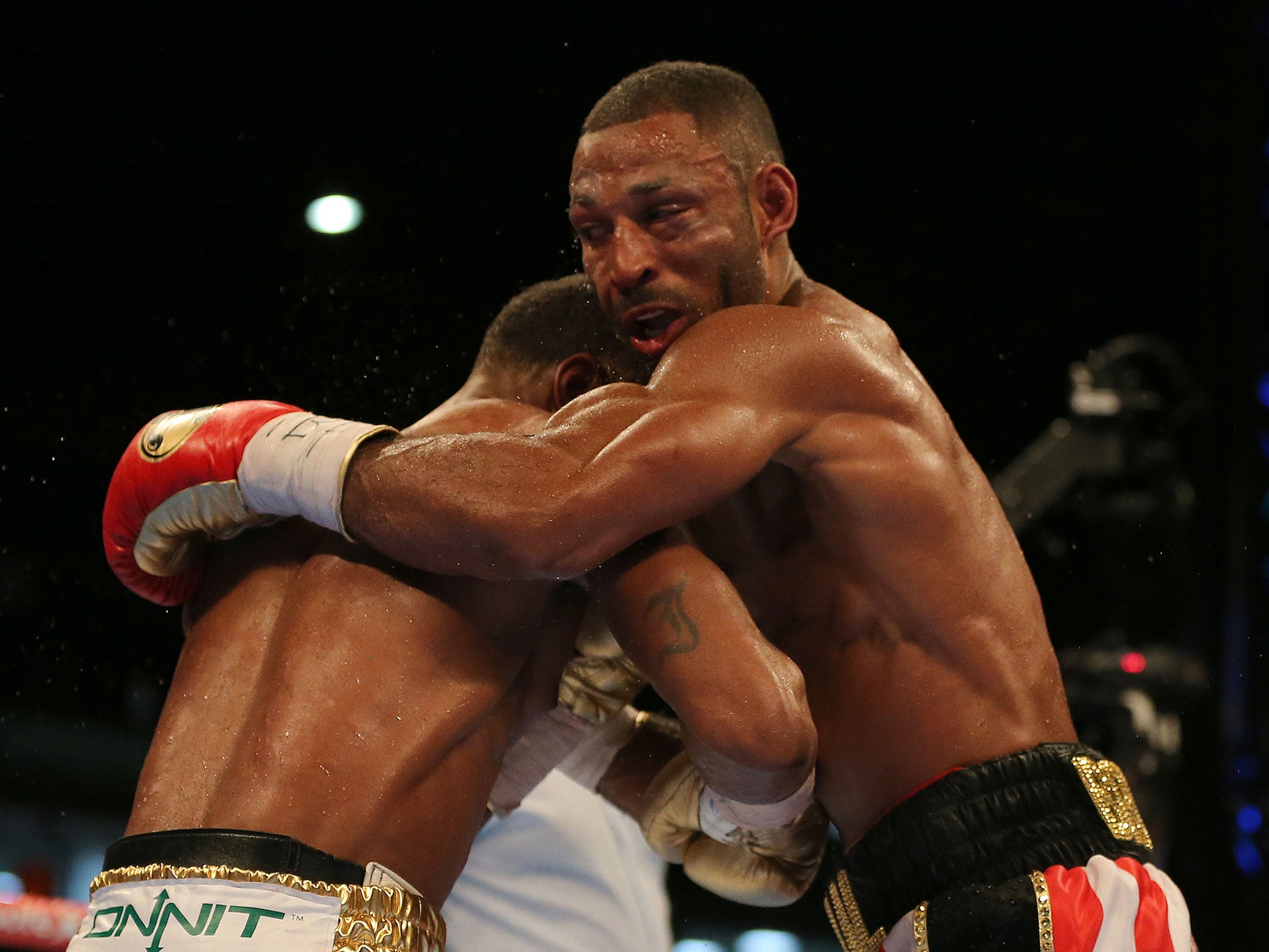 Kell Brook suffered a suspected fractured eye socket in the seventh round of the defeat by Errol Spence Jr