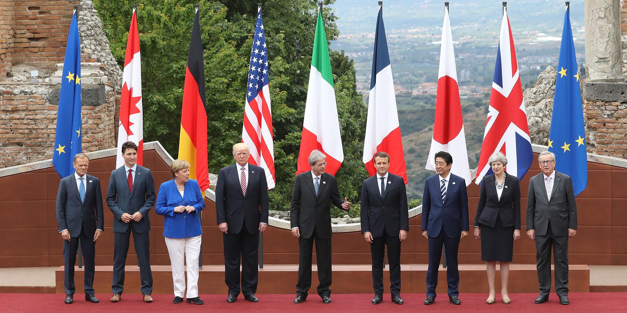 Donald Trump met with G7 leaders in Taormina, Italy but was not persuaded by their arguments for the US to stay in the Paris climate accords