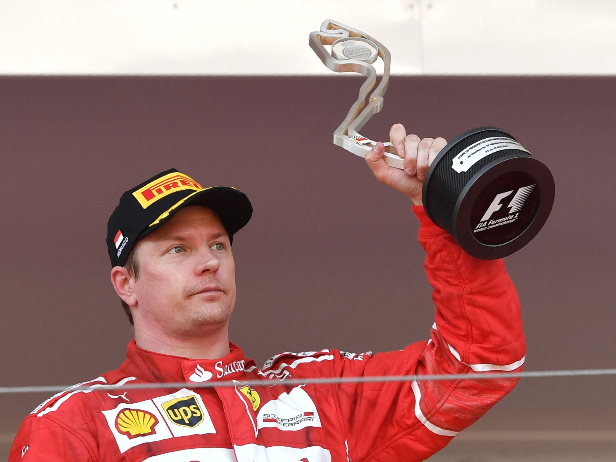 Kimi Raikkonen admitted he was far from pleased with second place