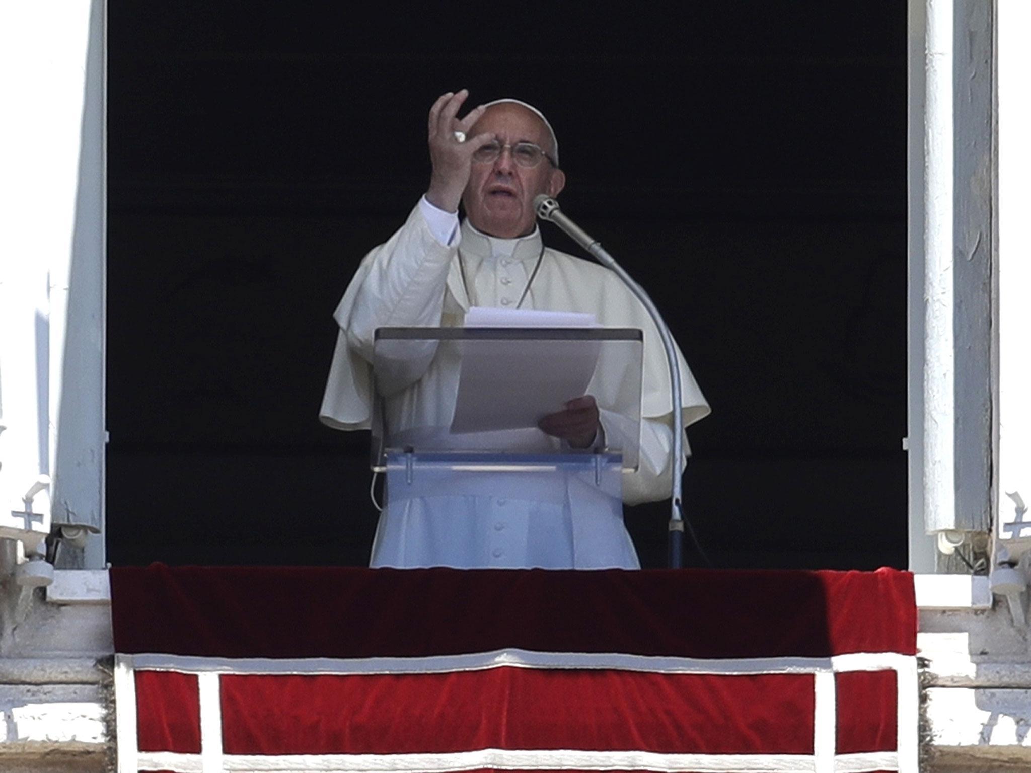 Pope Francis led thousands of people in prayer for the victims, who he said were killed in 'another act of ferocious violence'