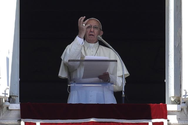 Pope Francis led thousands of people in prayer for the victims, who he said were killed in 'another act of ferocious violence'