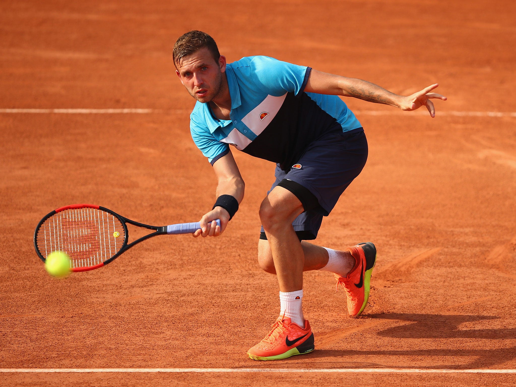 Great Britain's Dan Evans was one of the players to lose on the opening day