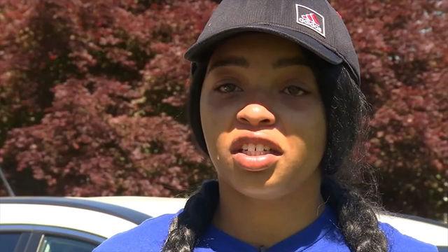 The teenager spoke through tears