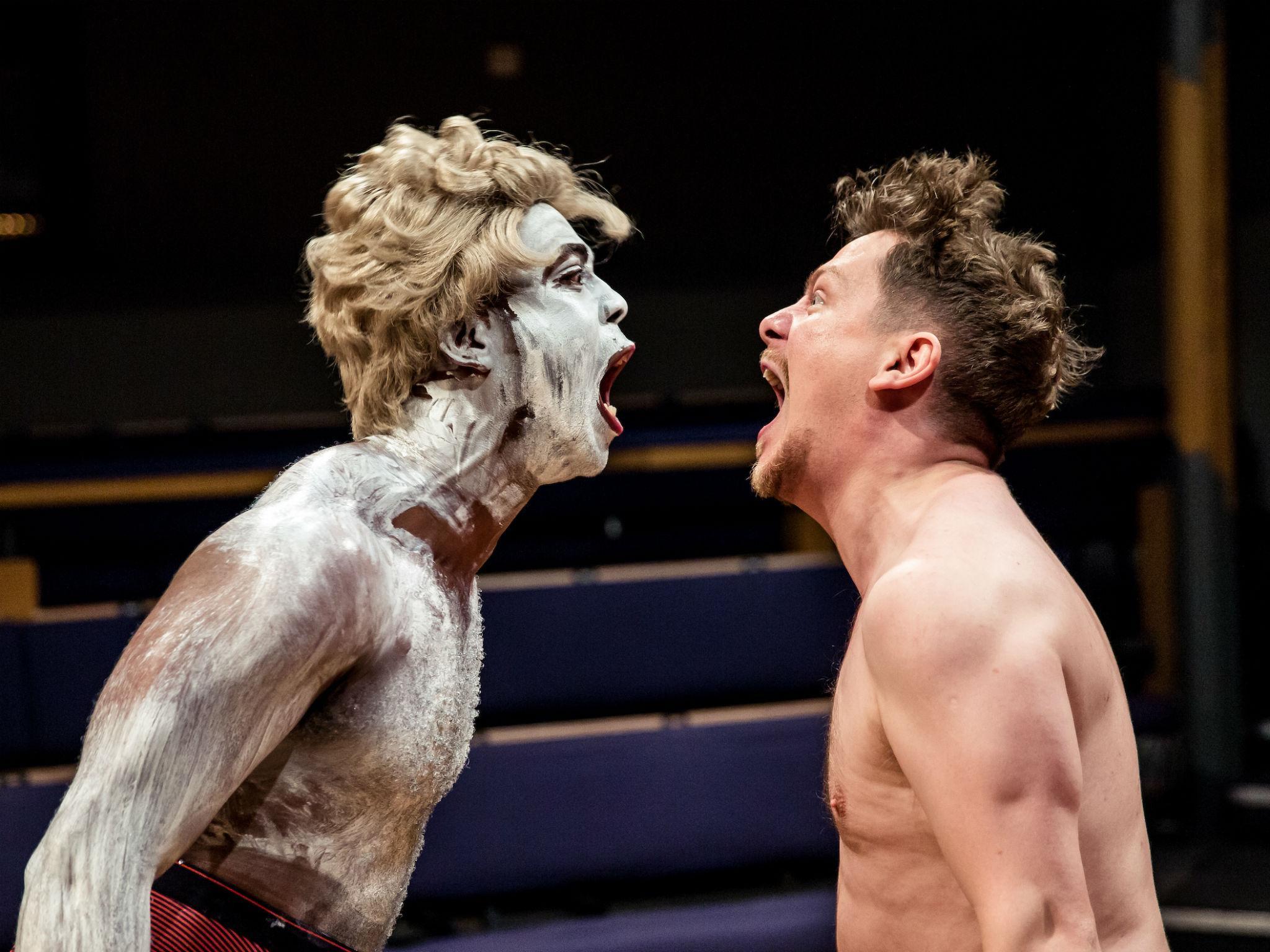 Ken Nwosu and Kevin Trainor in 'An Octoroon' at the Orange Tree Theatre