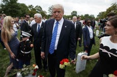 Trump hails America’s war heroes as controversy hangs over White House