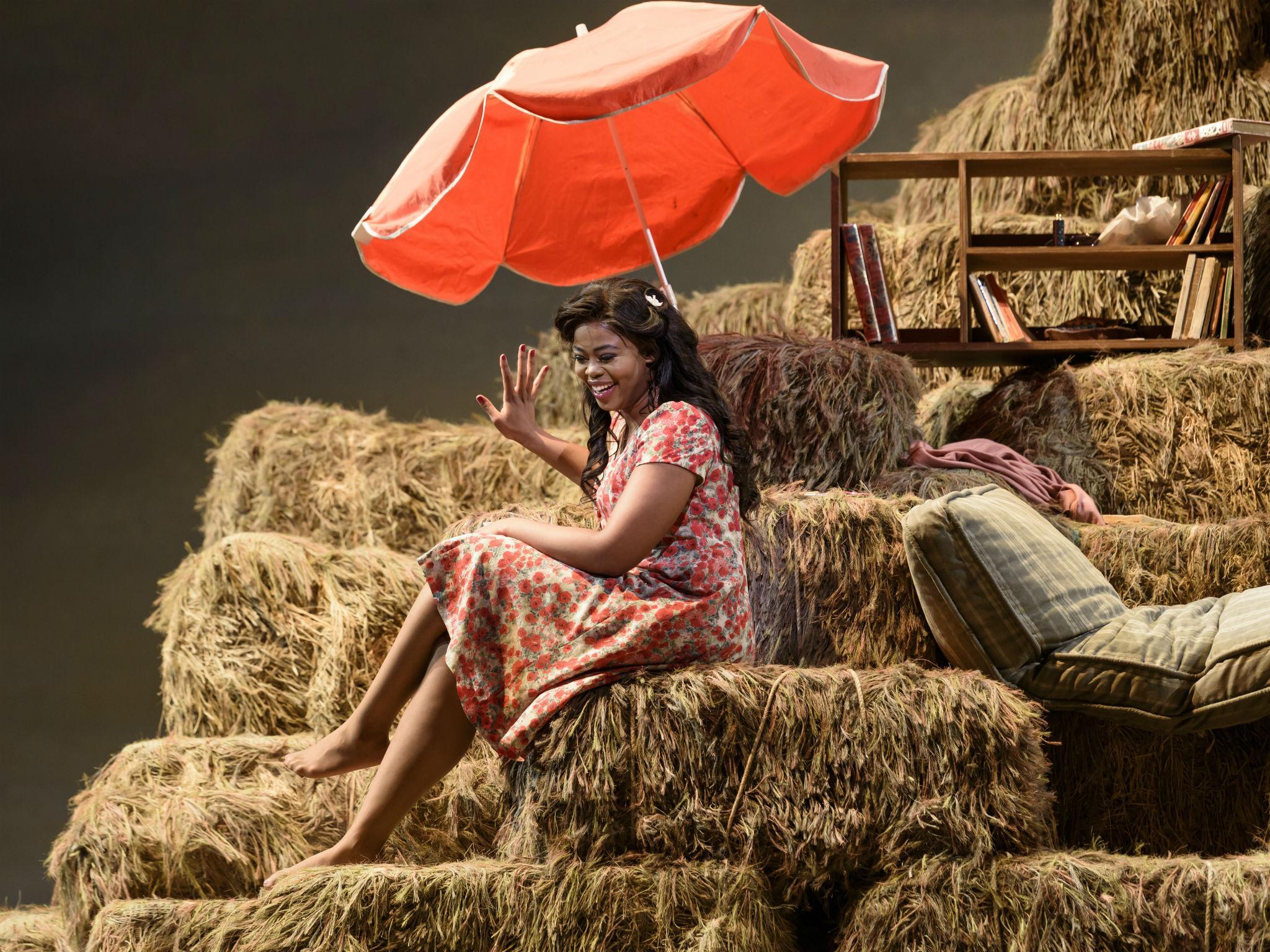 Pretty Yende as Adina in 'L'elisir d'amore' at the Royal Opera House