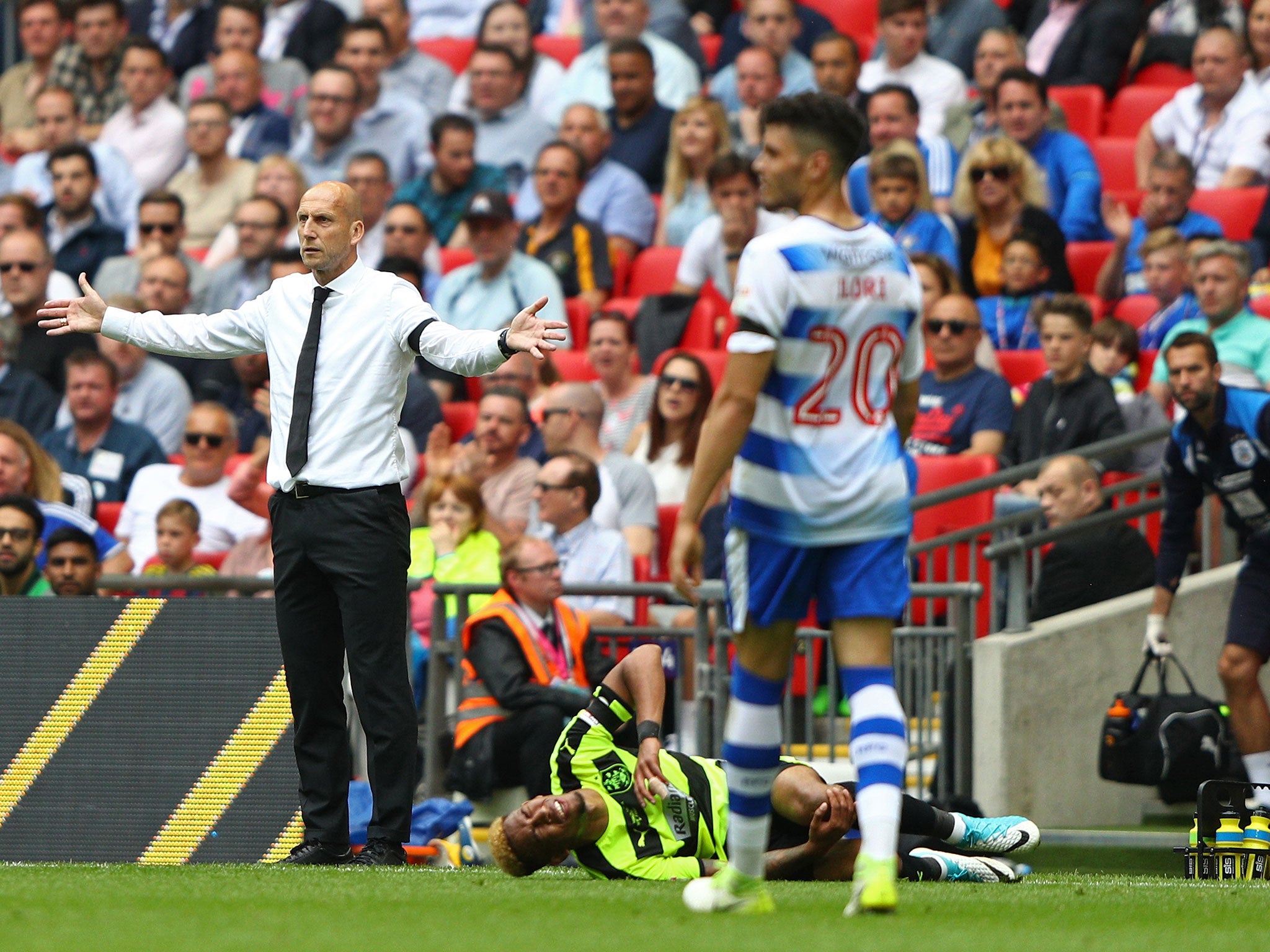 Jaap Stam reacts during the second haf