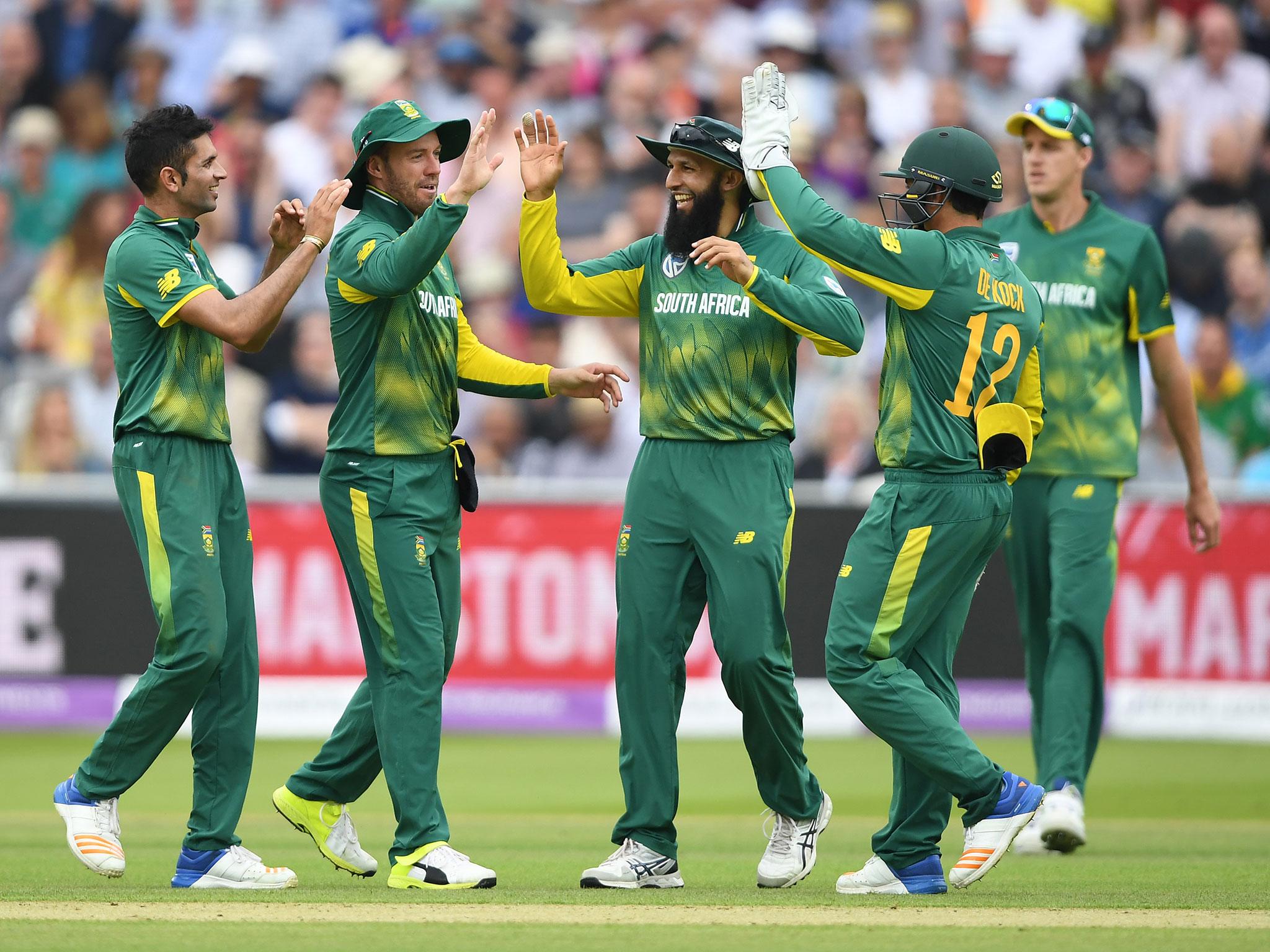 South Africa celebrate victory in the final Royal London Series match