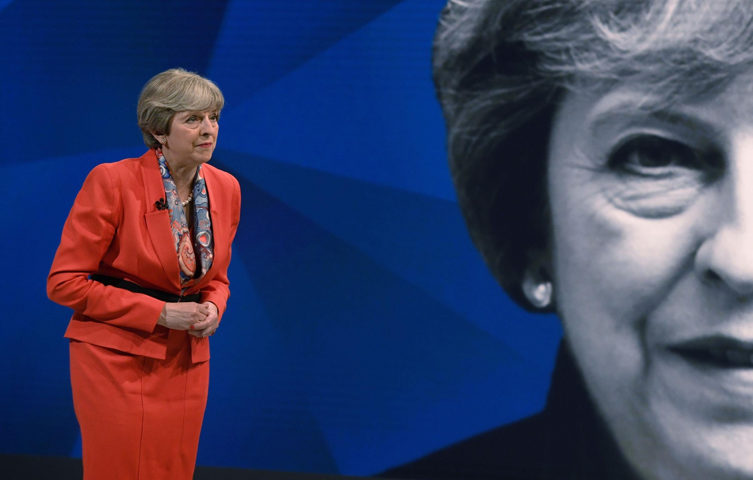 Theresa May at the Sky News/Channel 4 leaders debate
