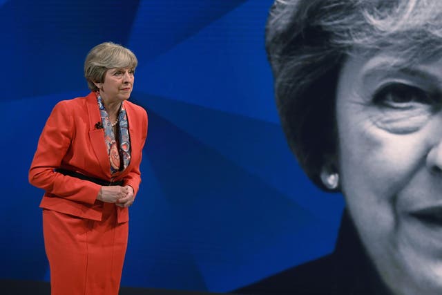 Theresa May at the Sky News/Channel 4 leaders debate