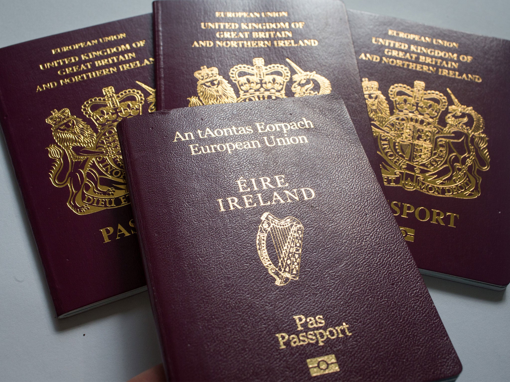The biggest number applied for Irish passports – 64,400 compared to 25,207 in the previous period