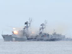 Russian warships fire cruise missiles targeting Isis in Syria