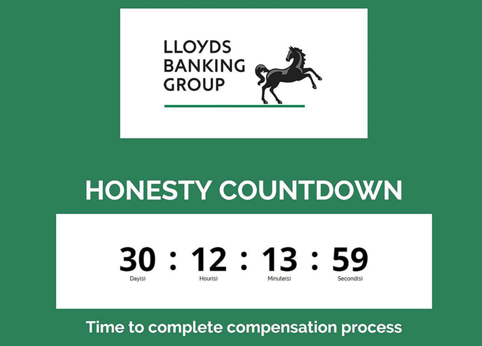 The countdown set up by Noel Edmonds to pressure Lloyds Bank