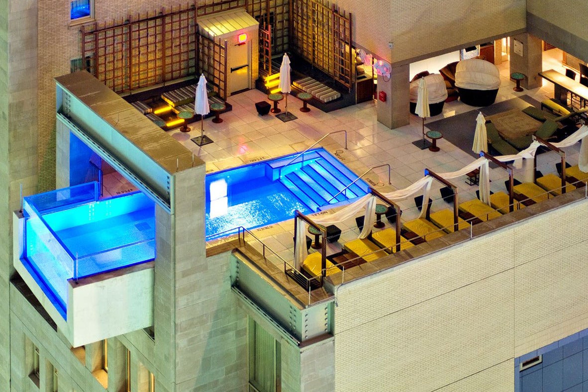 The Joule is renowned for its rooftop swimming pool