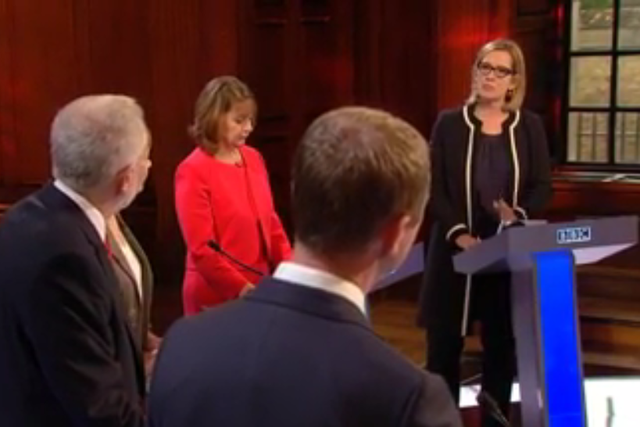 A particularly awkward moment took place when Amber Rudd was booed and jeered for telling people to judge the Tories on their record