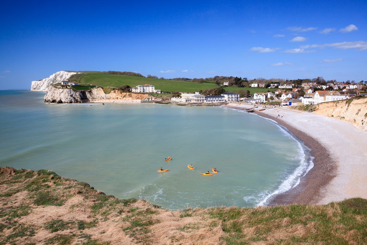 Freshwater Bay on the Isle of Wight: you don't need to leave the UK to catch some rays (Getty/iStock)