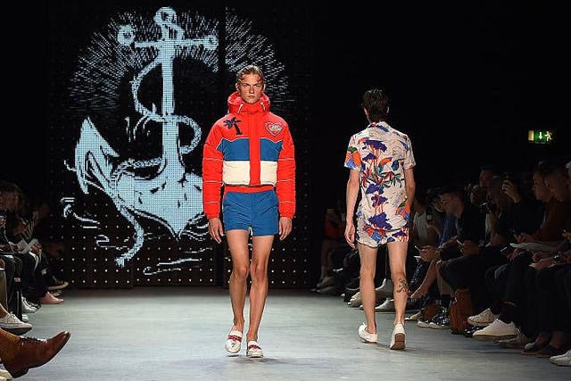 There was a whole lot of leg on show at Topman Design