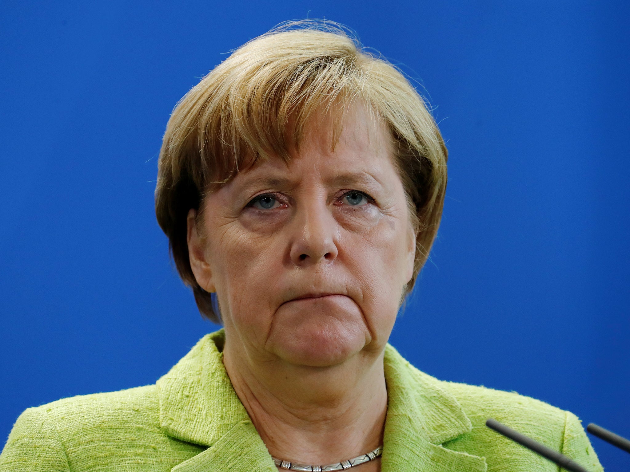 German Chancellor Angela Merkel said she regretted Mr Trump's decision