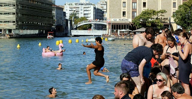 Parisians enjoyed swimming in the Bassin de la Villette for one day last summer