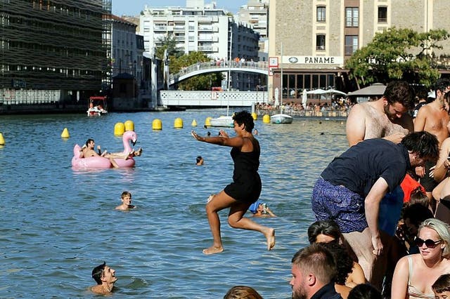 Parisians enjoyed swimming in the Bassin de la Villette for one day last summer
