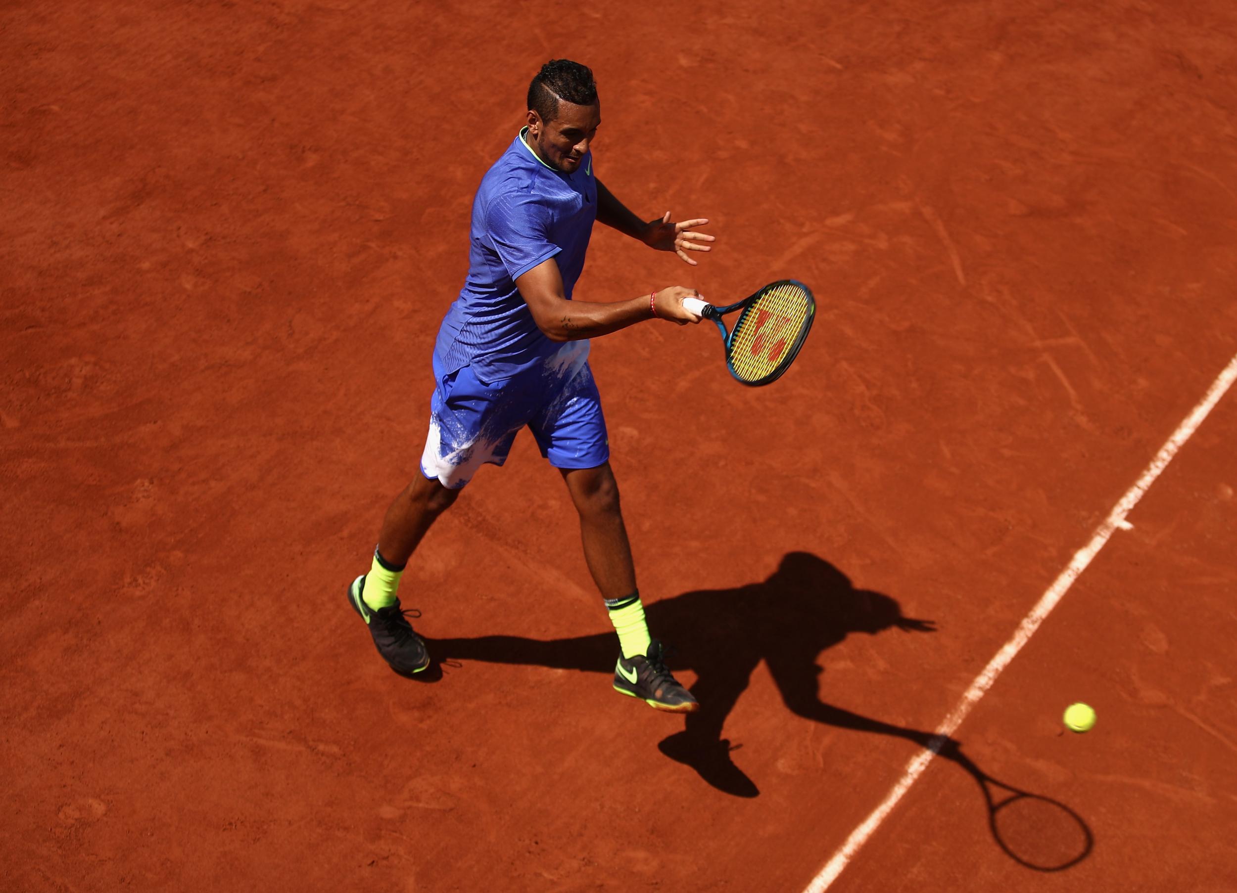 Kyrgios has long struggled on clay compared to the other two surfaces