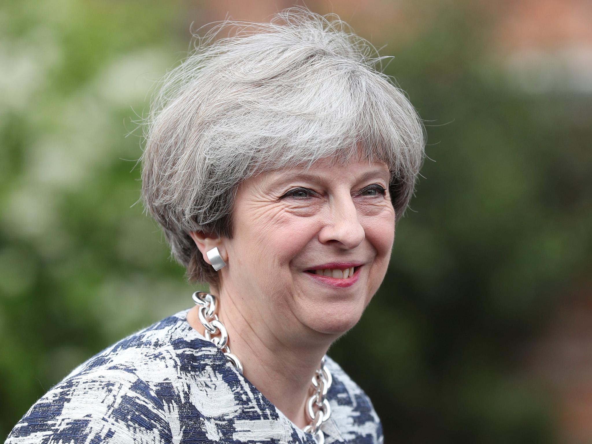Several of May’s speeches – including one concerning her pledging not to call a snap election after becoming Prime Minister – are sampled