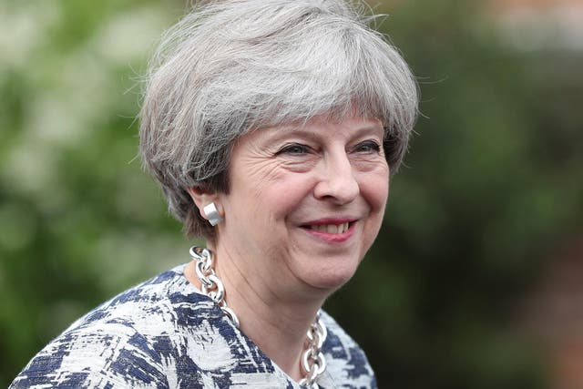 Several of May’s speeches – including one concerning her pledging not to call a snap election after becoming Prime Minister – are sampled