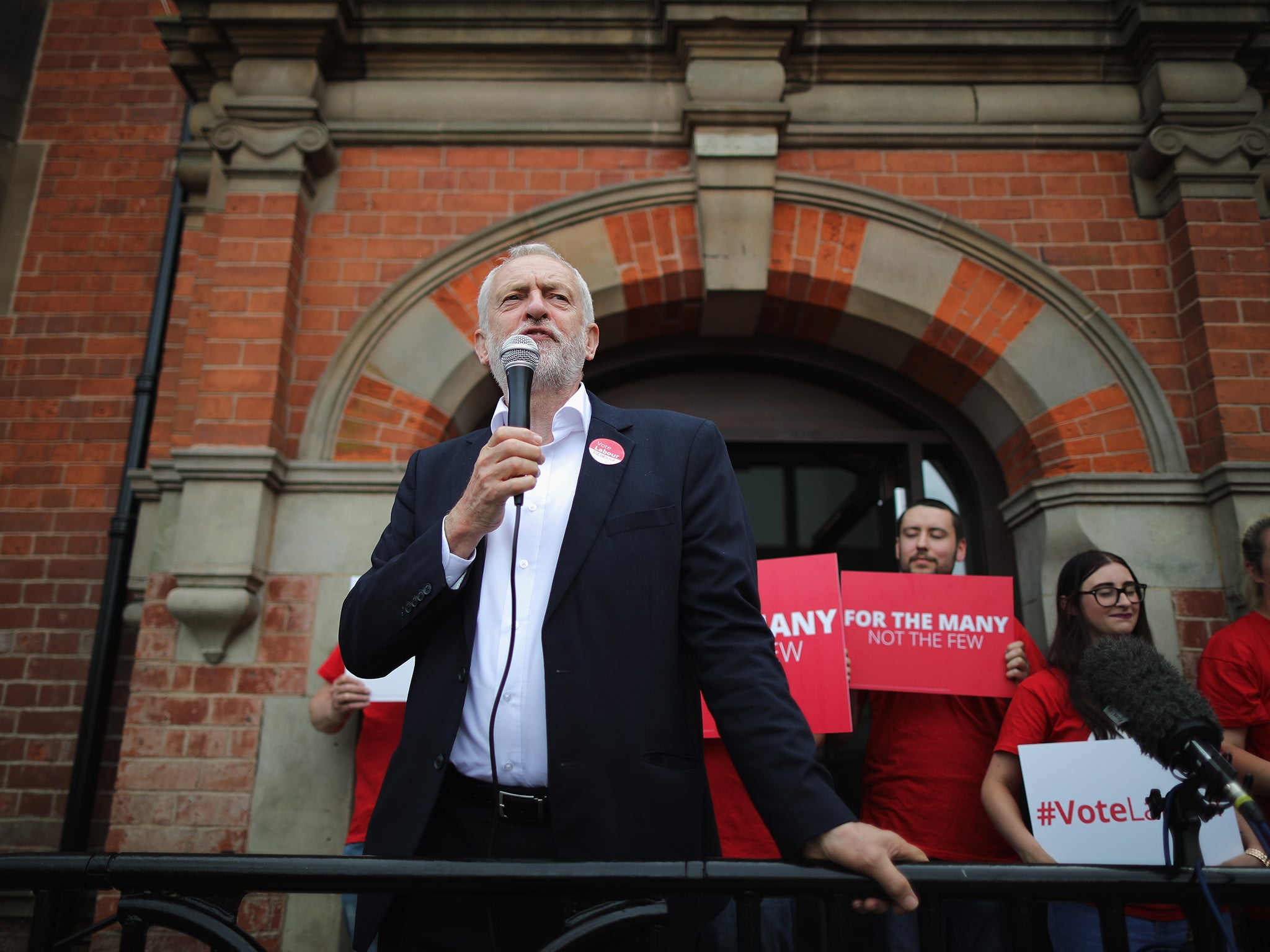 Jeremy Corbyn has been on the campaign trail in Hucknall on the final weekend of the election campaign