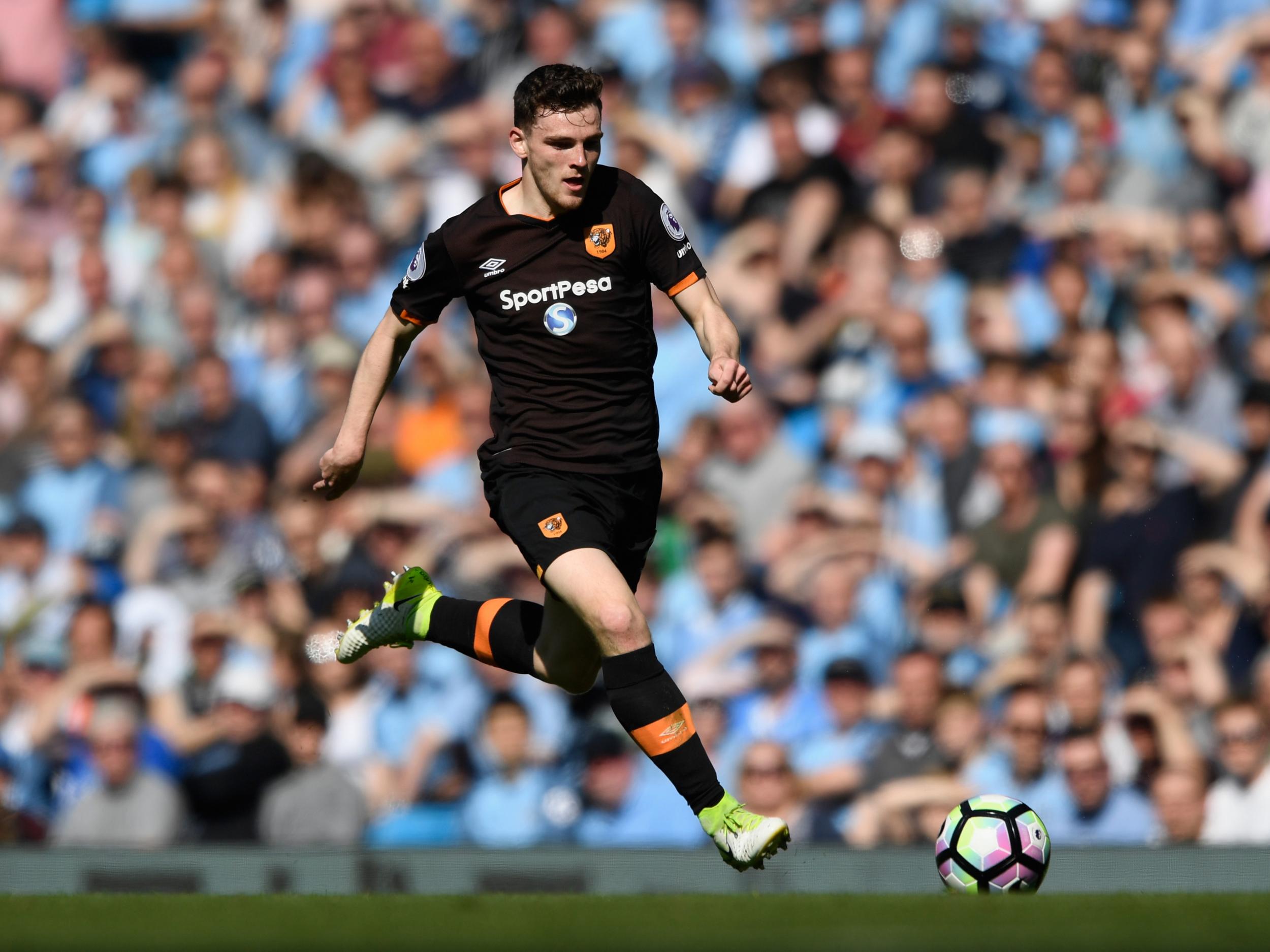 Given Hull's relegation to the Championship, Robertson is one of the players in the shop window. Left-backs are at the forefront of Klopp's transfer activity and Robertson will come fairly cheap.