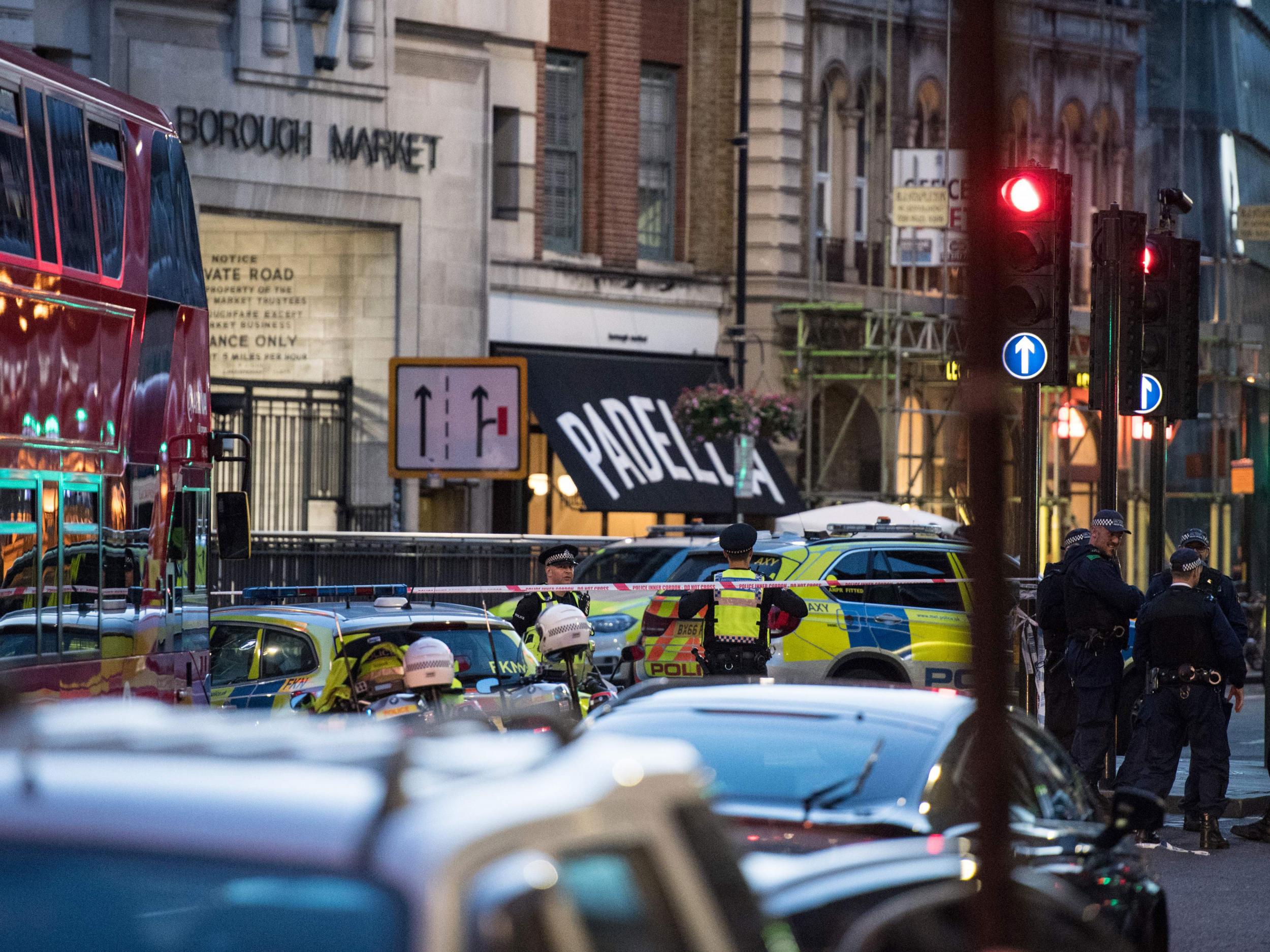 Keeping calm: the shock of the attack has failed to push Londoners into a state of panic