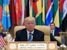 Trump praises Saudi Arabia and claims he put Nato nations in place