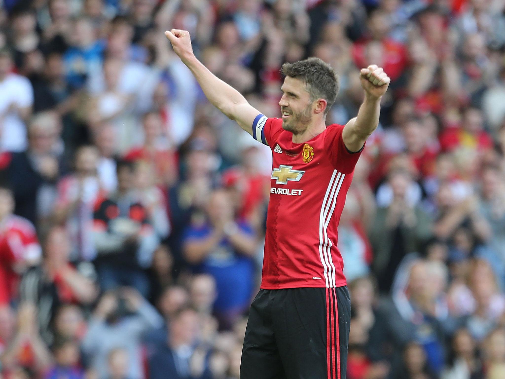 Carrick was watched by more than 70,000 at Old Trafford