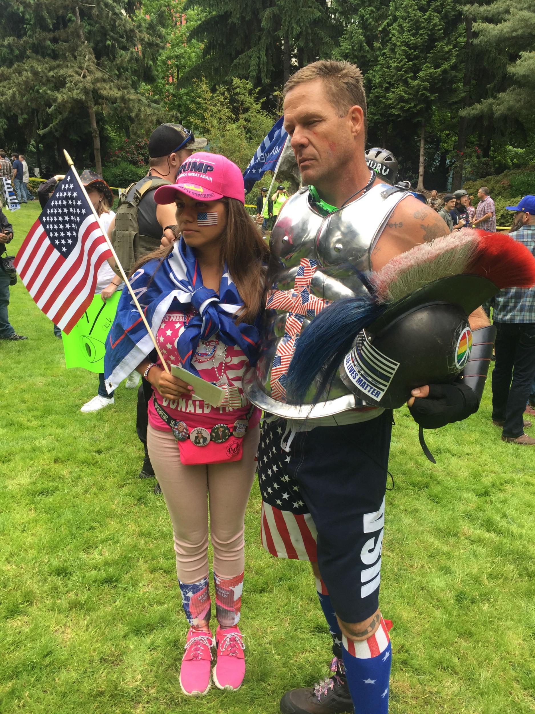 John Turano and his daughter Bianca had travelled from California to attend the alt-right rally