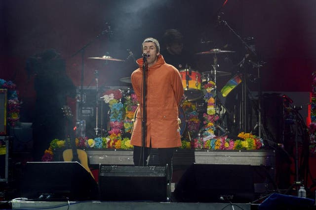 Liam Gallagher performs at the One Love Manchester concert