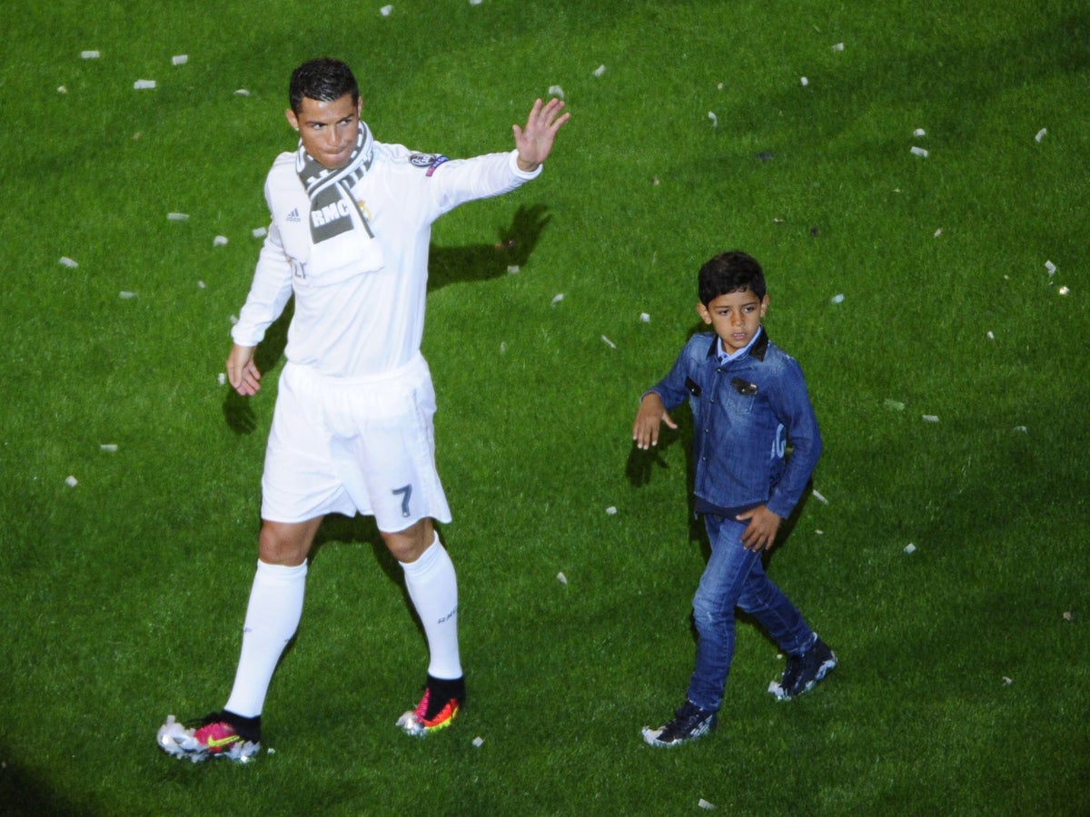 Cristiano Ronaldo's six-year-old son has the Bernabeu crowd on their feet  with his impressive dribbling skills, The Independent