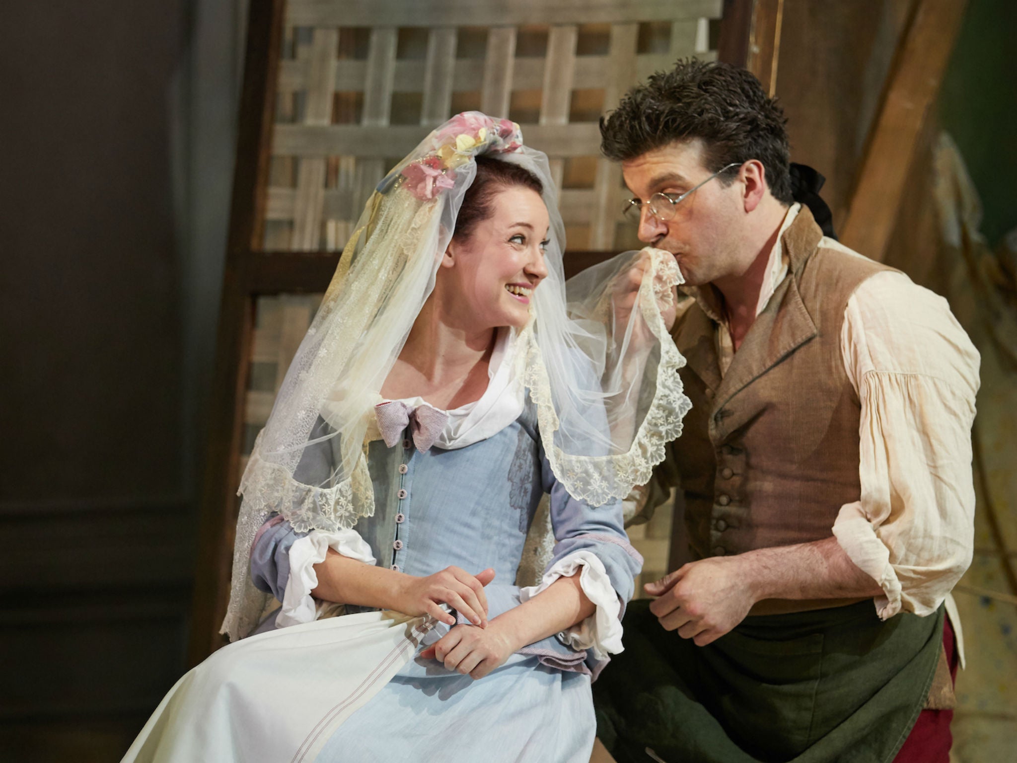 Jennifer France (Susanna) and Joshua Bloom (Figaro) star in John Cox’s production