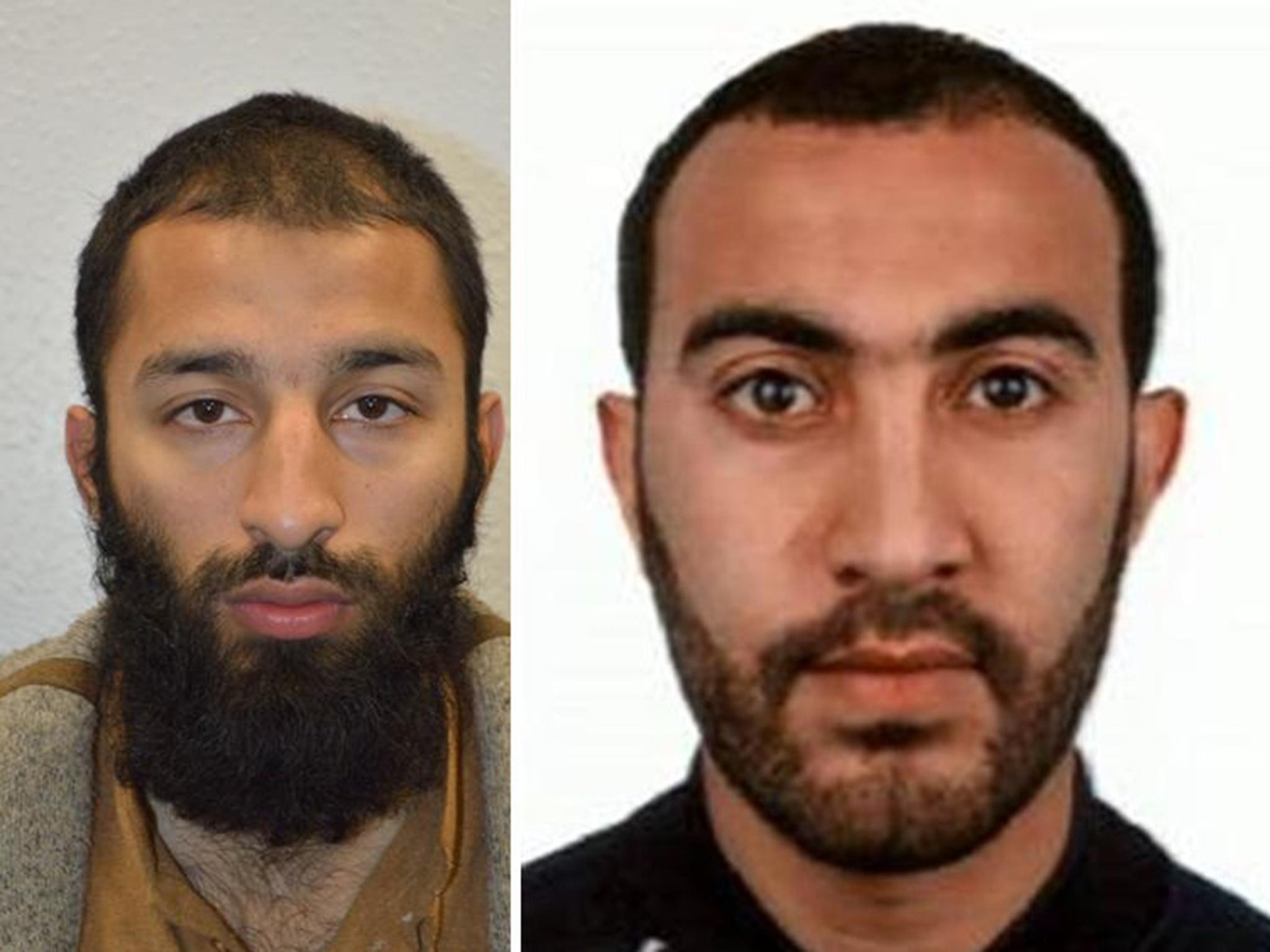 Khuram Shazad Butt, left, and Rachid Redouane, who were shot dead by police after the London Bridge terror attack