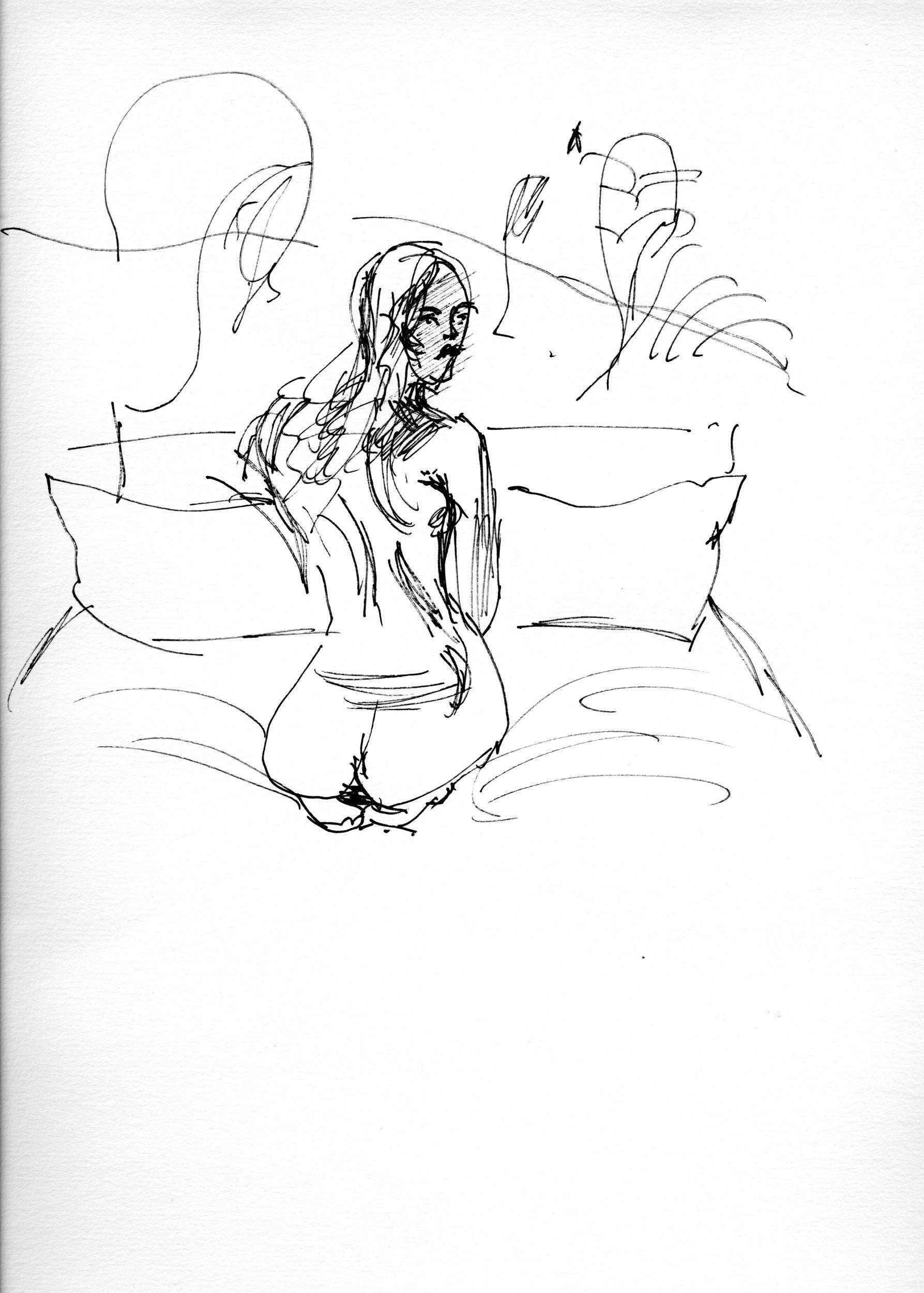 Chloe was ‘unexpectedly pleased’ with her nude sketch (Art Series Hotels )
