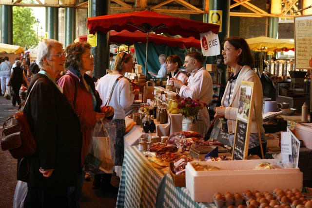Borough Market is a vibrant mix of offices, eateries, bars and food stalls